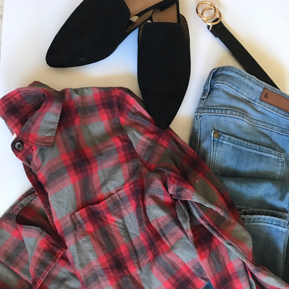 Plaid J. Crew button down